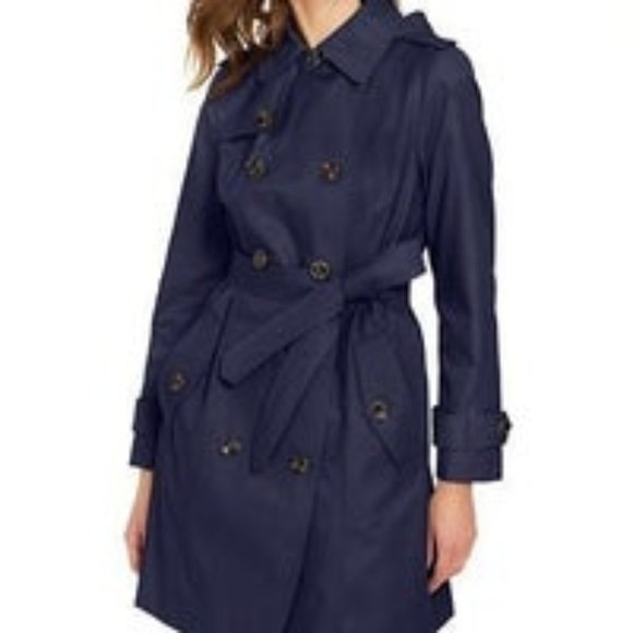 London Fog Jackets & Blazers - London Fog Petite Button Down Trench Coat